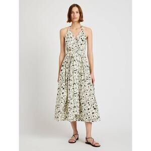 Proenza Schouler Ellison Halter Dress in Light Butter Black 4